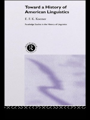 cover image of Toward a History of American Linguistics